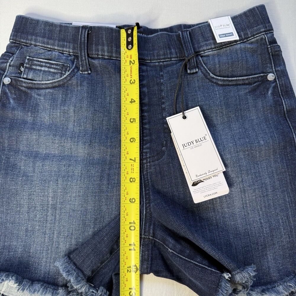 Judy Blue Pull On Shorts Medium Dolphin Hem Elastic High Waist Stretch JB150199 - Picture 6 of 13